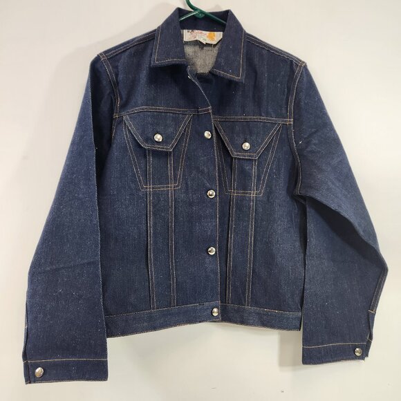 Golden Horse Cotton Jean Jacket Vintage Mens Small NEW - Picture 1 of 9